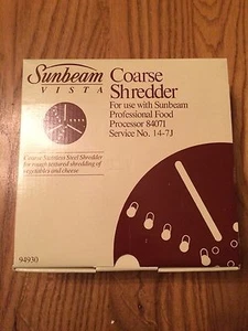 Sunbeam Vista Coarse Shredder Blade food processor 84071 14-7J NEW - Picture 1 of 3