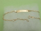 Real 14kGold Baby bracelet Adjustable kids id bracelet solid 14kt gold