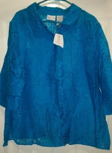 White Stag Womens Shirt Top Blouse Size 18W/20W Teal NEW - Picture 1 of 3