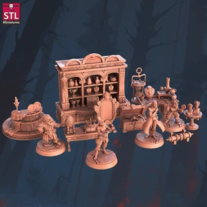 Juego de joyas artesanales STL miniaturas impresas en 3D 28 - 32 mm juegos de guerra D&D - Imagen 1 de 27