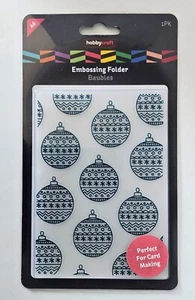 Hobbycraft A6 Embossing Folder Baubles New Free UK Postage - Picture 1 of 1