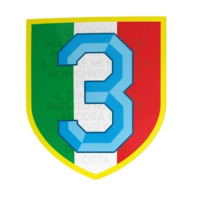 Adesivo Scudetto Napoli Campioni d'Italia - Sticker in PVC per auto moto scooter