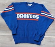 Denver Broncos Vintage Pro Line Cliff Engle NFL Blue Knit Sweater Medium Vintage