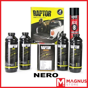 U-Pol Raptor Kit Vernice ruvida NERA 4L+ primer UPOL ACID#8 - Imagen 1 de 12