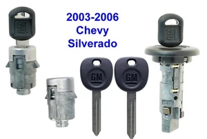2003 Chevy Silverado BASE/HD Ignition and 2 door locks with 4 Keys-NEW - Bild 1 von 1