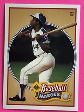 1991 UPPER DECK BASEBALL HEROES - HANK AARON #23 (1974. 715!)  MINT💎