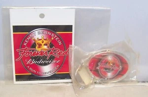 NHRA DRAG 2002 KENNY BERNSTEIN FOREVER RED BUDWEISER FAREWLL KEYCHAIN & DECAL - Picture 1 of 1