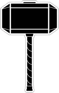 Mjolnir Thor Hammer Vinyl-Aufkleber 6 Zoll groß - Bild 1 von 1