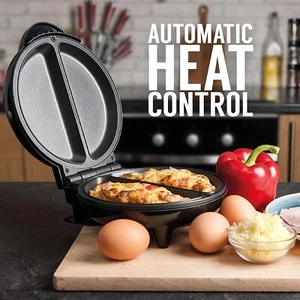750W Electric Non-Stick Omelette Maker & Egg Cooker - Breakfast Frying Pan - Picture 1 of 4