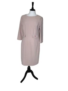 BNWT .. PATRIZIA DINI .. Blush Pink 3/4 Sleeve Dress Size UK 16 - Picture 1 of 6