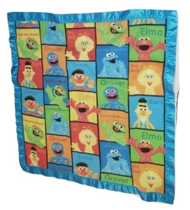 Retro Elmo Sesame Street character Baby Toddler Fleece Silk Border Blanket 41" - Picture 1 of 6