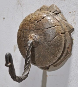 Antique Wooden Iron Wall Haning Hook Hanger Original Old Hand Crafted - Picture 1 of 6