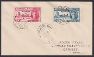 GRENADA: (20690) ESPERANZA cancelar/cubierta Wells 1947 - Imagen 1 de 2