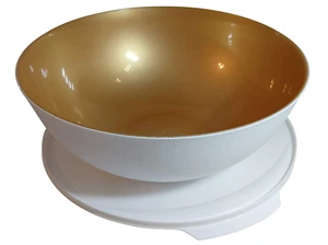 Tupperware Chic Serving Bowl 21 Cups White Gold Host Only Rare Brand New - Picture 1 of 1