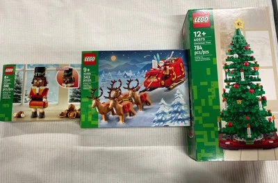 Three Christmas Themed LEGO Sets- Christmas Tree - Nutcracker - Santa Sleigh - Image 1 of 4