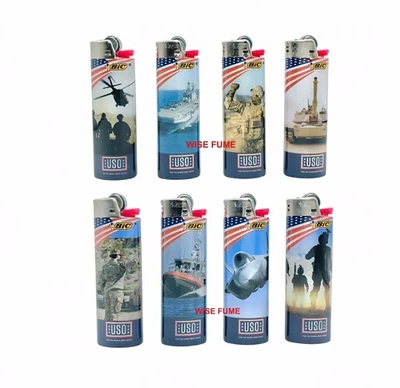 NUEVO BIC 8 piezas GRANDE tamaño encendedor USO EE. UU. ejército militar caza EDICIÓN LIMITADA Foto 1 de 4