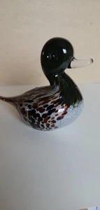 Langham Glass Mixed Colour Speckled Duck Paperweight - Large - Picture 1 of 4