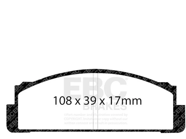 For 1990-1991 Yugo GV Brake Pad Set Front EBC 64761YBZJ - Image 1 of 4