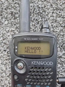 KENWOOD TH-F7E 2m/70cms HANDHELD WITH WIDEBAND , CHARGER AND INSTRUCTIONS - Picture 1 of 9