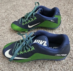 Nike Mens Alpha Pro 2 Football Cleats 742767-429 Size 9.5 Blue And Green - Picture 1 of 10