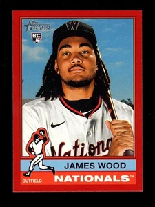 2025 TOPPS HERITAGE RED #231 JAMES WOOD RC NATIONALS - Picture 1 of 2