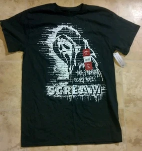 Camiseta negra Ghostface Scream VII talla pequeña (34-36) camiseta de película para hombre nueva con etiquetas - Imagen 1 de 8