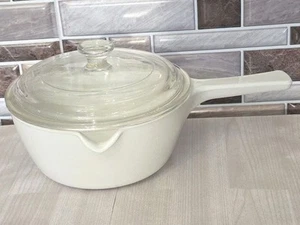 Vintage CorningWare P-89-B 2.5 Cup Casserole w/ Pyrex P-81-C Lid – All White USA - Picture 1 of 24