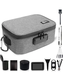 New Egooz Large Smell Proof Bag 11pc Accessories With Lock For  Travel and Home - Picture 1 of 6