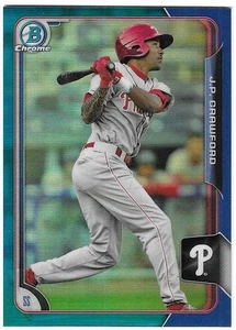 J.P. Crawford 2015 Bowman Chrome MLB Blue Border Card #25 Phillies SP /150 made - Bild 1 von 2