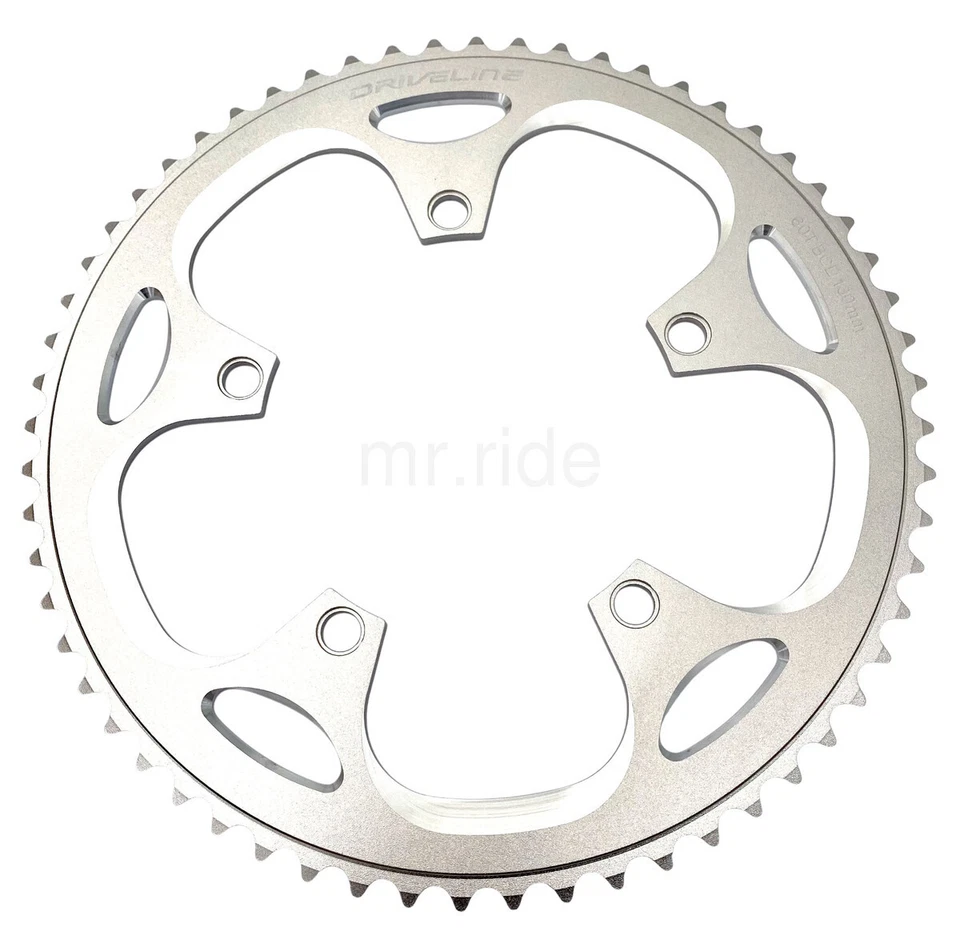 Driveline Chainring 60t BCD 130mm for Folding Bike Birdy Dahon Silver