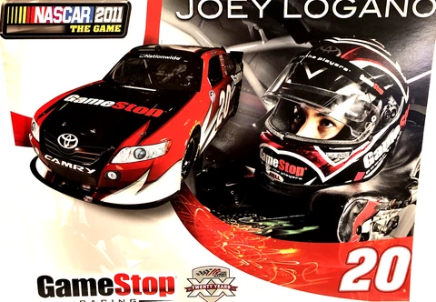 2011 JOEY LOGANO GAMESTOP RACING JGR TOYOTA  NASCAR #20 NATIONWIDE POSTCARD Cover