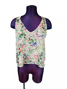 Crop top ASTR the Label pastello acquerello floreale chiffon taglia media donna S47 - Foto 1 di 9
