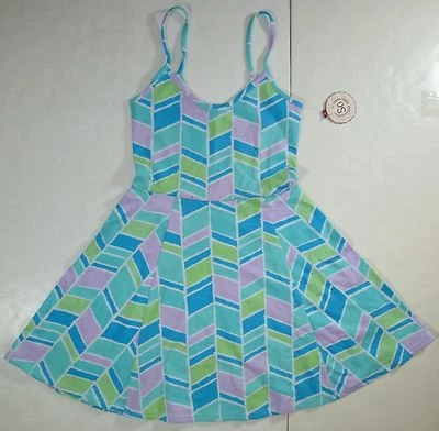 *NWT* SO GIRLS TEENS PASTEL SPAGHETTI STRAP SKATER DESIGNER DRESS SZ SMALL E251 - Image 1 of 3