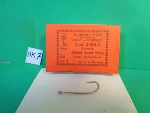 Ganchos esgrima de níquel Mustad, talla 1, #3365A, 100 unidades, 1 caja (Nuevos) - Imagen 1 de 7