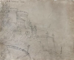 Jean-Babtiste Vermay. Zeichnung. Ohne Titel, 1826. Graphit auf Karton. - Bild 1 von 11