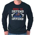 Protect The 2nd Amendment 2A American Flag Long Sleeve Tshirt for Men or Women