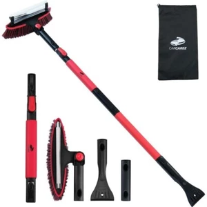 CarCarez Windshield Ice Scraper, Car Window Snow Removal Broom for Winter, Red - Picture 1 of 12