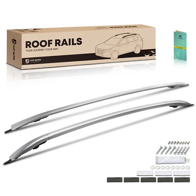 Rieles laterales de techo de aleación de aluminio plateado y nailon para Ford Escape 2013-2019 SUV Foto 1 de 4