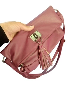 Bolso de cuero para mujer suave bonito movimiento color usado peso ligero - Imagen 1 de 7