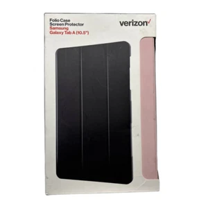 Lot of 50 Verizon Folio Case & Tempered Glass Bundle For Galaxy Tab A 10.5 inch - Picture 1 of 12