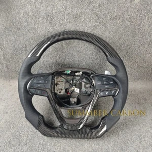 Real Carbon Fiber Steering Wheel W/Heated Fits Jeep Grand Cherokee 2012-2020 - Picture 1 of 4