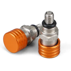 M4x0.7 Fork Air Bleeder Valves Orange For KTM 950 Adventure S 950 Super Enduro R - Picture 1 of 13