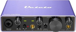 Interfaz de Audio USB 2i2 Universal PC MAC Grabación Podcasting 48V Phantom Power - Imagen 1 de 14