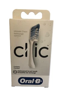 Oral B Clic Toothbrush Replacement Brush Heads White 1 Pack Ships FREE - Picture 1 of 4