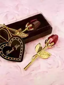 Mini Crystal Glass Rose Elegant Artificial Flower in Gift Box for Women & Décor - Picture 1 of 19