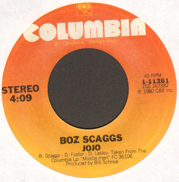 Boz Scaggs - Jojo / Do Like You Do In New York (7" Single) - Image 1 of 1