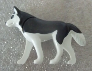 40924, 1x Perro Mediano, Husky, Blanco, Negro, Impreso - Imagen 1 de 1