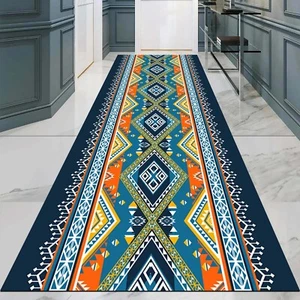 Tribal Läufer Teppich, bunte Flurmatte, Boho Eingangsteppich, Ethno - Bild 1 von 12