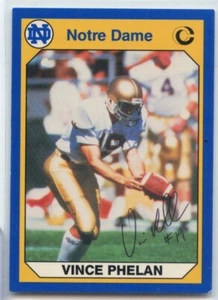 Vince Phelan signed autographed Auto 1990 NOTRE DAME IRISH card #8 - Picture 1 of 1