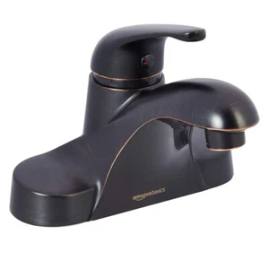 Single Handle Mixer Basin Faucet-4-Inch Short Spout Oil-Rubbed Bronze Finish - Bild 1 von 9